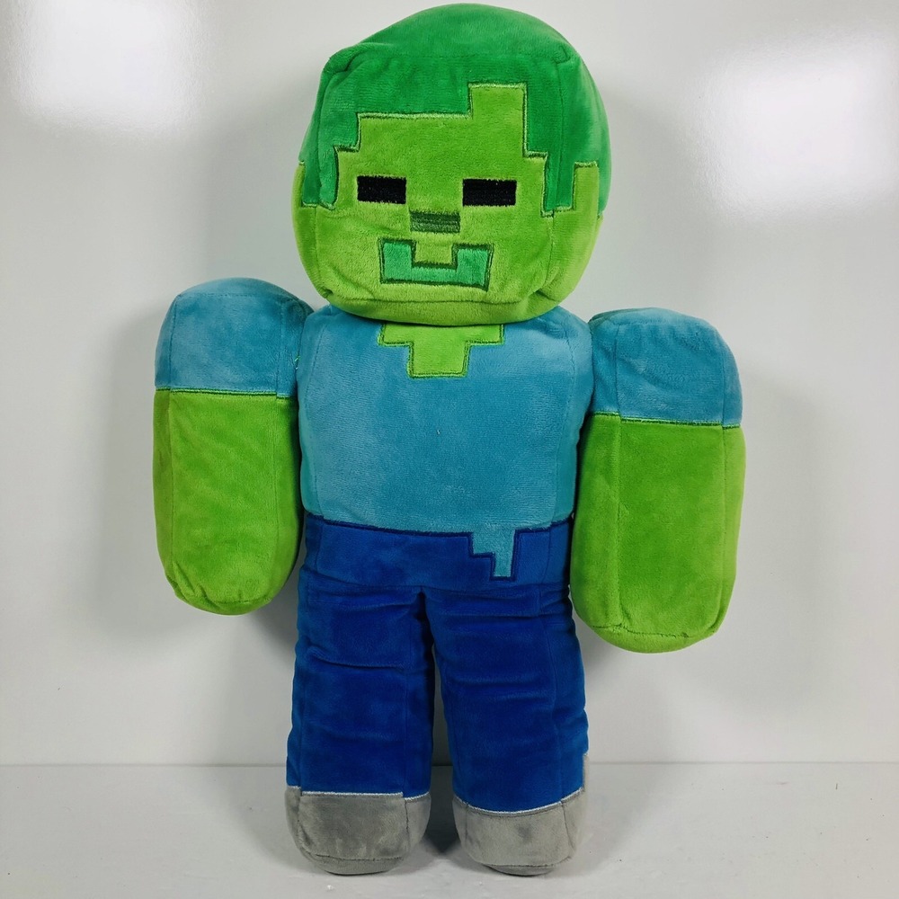 Minecraft Zombie Pillow Plush 20" Mojang Stuffed Figure